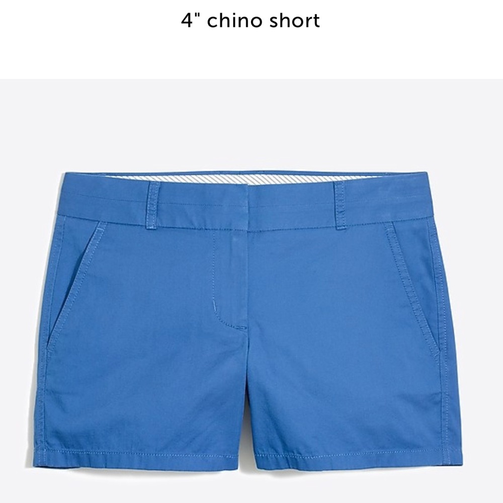 J Crew 4” Chino Shorts, size 0